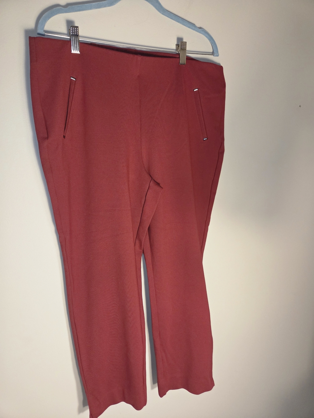 Chico's Coral-Red Stretch Dress Pants